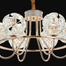 Qulik Modern Crystal Chandelier 6 Circle-Shaped Hanging LED Ceiling Light image