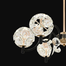 Qulik Modern Crystal Chandelier 6 Circle-Shaped Hanging LED Ceiling Light image