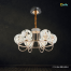 Qulik Modern Crystal Chandelier 6 Circle-Shaped Hanging LED Ceiling Light image