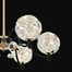 Qulik Modern Crystal Chandelier 6 Circle-Shaped Hanging LED Ceiling Light image