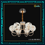 Qulik Modern Crystal Chandelier 6 Circle-Shaped Hanging LED Ceiling Light image