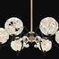 Qulik Modern Crystal Chandelier 6 Circle-Shaped Hanging LED Ceiling Light image