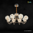 Qulik Modern Crystal Chandelier 8 Circle-shaped Hanging LED Ceiling Light image