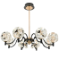 Qulik Modern Crystal Chandelier 8 Circle-Shaped Hanging LED Ceiling Light image
