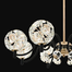 Qulik Modern Crystal Chandelier 8 Circle-Shaped Hanging LED Ceiling Light image