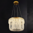 Qulik Modern Crystal Chandelier Decorative Pendant Hanging single layer 3 color LED Ceiling Light image