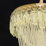 Qulik Modern Crystal Chandelier Decorative Pendant Hanging Single layer 3 Color LED Ceiling Light image