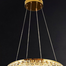 Qulik Modern Crystal Chandelier Decorative Pendant Hanging single layer 3 Color LED Ceiling Light image