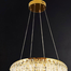 Qulik Modern Crystal Chandelier Decorative Pendant Hanging Single layer 3 Color LED Ceiling Light image