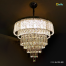 Qulik Modern Crystal Chandelier Decoration Pendant Hanging 6 layer 3 color LED Ceiling Light image