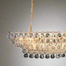 Qulik Modern Crystal Chandelier Decorative Pendant Hanging 5 layer 3 Color LED Ceiling Light image