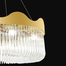 Qulik Modern Crystal Chandelier Decorative Pendant Hanging Single layer 3 Color LED Ceiling Light image