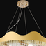 Qulik Modern Crystal Chandelier Decorative Pendant Hanging Single layer 3 Color LED Ceiling Light image