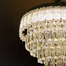 Qulik Modern Crystal Chandelier Decorative Pendant Hanging 6 layer 3 Color LED Ceiling Light image