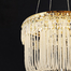 Qulik Modern Crystal Chandelier Decorative Pendant Hanging single layer 3 Color LED Ceiling Light image