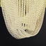 Qulik Modern Crystal Chandelier Decorative Pendant Hanging Single layer 3 Color LED Ceiling Light image