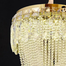 Qulik Modern Crystal Chandelier Decorative Pendant Hanging Single layer 3 Color LED Ceiling Light image