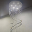 Qulik Modern Crystal Chandelier Double S-Shaped Hanging LED Ceiling Light image