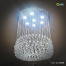 Qulik Modern Crystal Chandelier Hanging Swimming Circle Ball LED Ceiling Light image