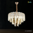 Qulik Modern Crystal Chandelier Hanging LED Ceiling Light image