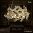 Qulik Modern LED Ceiling Chandeliers Glass Crystal Oxidized gold clear Pendant Lamp image