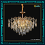 Qulik Modern Luxury Crystal Chandelier Pendent French Gold Clear 8 LED Light image