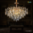 Qulik Modern Luxury Crystal Chandelier Pendent French Gold Clear 8 LED Light image