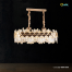 Qulik Modern Luxury Crystal Chandelier Single layer Pendent French Gold Clear LED Light image