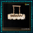 Qulik Modern Luxury Crystal Chandelier Single layer Pendent French Gold Clear LED Light image