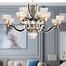 Qulik Modern Nordic Candle Crystal Chandelier Decoration Pendant Hanging Double Layer 3 Color LED Ceiling Light image