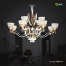 Qulik Modern Nordic Candle Crystal Chandelier Decoration Pendant Hanging Double Layer 3 Color LED Ceiling Light image