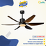 Qulik Silex 54 Inch Ceiling Fan (Dark Wood Grain) image