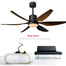 Qulik Silex 54 Inch Ceiling Fan (Dark Wood Grain) image
