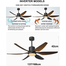 Qulik Silex 54 Inch Ceiling Fan (Light Wood) image