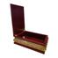 Quran Sharif Box (Wooden and Metallic) - Golden Color Design image