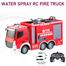 RC Fire Truck Rechargeable 2.4GHz Water Spray 7 Channel Remote Control Fire Rescue Toy Truck for Kids image
