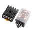 RELAY With BASE 10A 220V AC Electromagnetic Relay With 8 Pin Base Terminal Coil Voltage AC 220V image