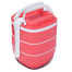 RFL Sysco Tiffin Box SQ Three Bati-Pink image
