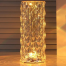 RGB Rose Crystal Touch Lamp Remote Control Rechargeable Led Table Lamp 3 Color Romantic Night Light For Bedroom Nightstand And Christmas Decor 1Pcs image