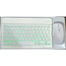 RGB Wireless Keyboard And Mouse Set - Compact Rechargeable Bluetooth for iPad, Android, iOS And Windows any colour image
