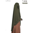 RUFI-Extra Long Instant Ready Hijab and Niqab Set | Color: Olive | Free Size image