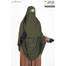 RUFI-Extra Long Instant Ready Hijab and Niqab Set | Color: Olive | Free Size image