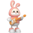 Rabbit Guitarist Dance Bunny Toy image