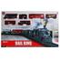 Rail King Train set Toy for kids Battery operated with Smoke Light Sound Locomotive Engine Cargo Car and Tracks -279518689 image