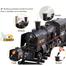 Rail King Train set Toy for kids Battery operated with Smoke Light Sound Locomotive Engine Cargo Car and Tracks -279518689 image