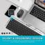 Rapoo 9350M Multi-Mode Wireless Optical Mouse And Keyboard Combo-Darkgrey image