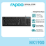 Rapoo NK1900 USB Wired Keyboard Balck image