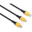 Realme 3 in 1 Charging Cable (1.2m) - Black Yellow image