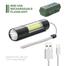 Rechargeable Flashlight Torch LED USB Portable Torch 3 Modes Mini Camping Lighting Torch Light image
