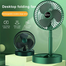 Rechargeable Foldable Telescopic Fan Low Noise Portable Folding Fan image